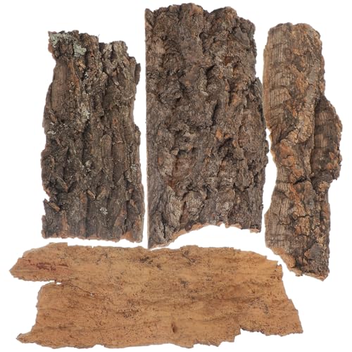 4 Stück Reptilien-Vivarium Korkrinde Dekoration für Gecko Eidechse Chamäleon Schlange Bartagrache Reptilien Vivarium Dekoration von Chencunquangod