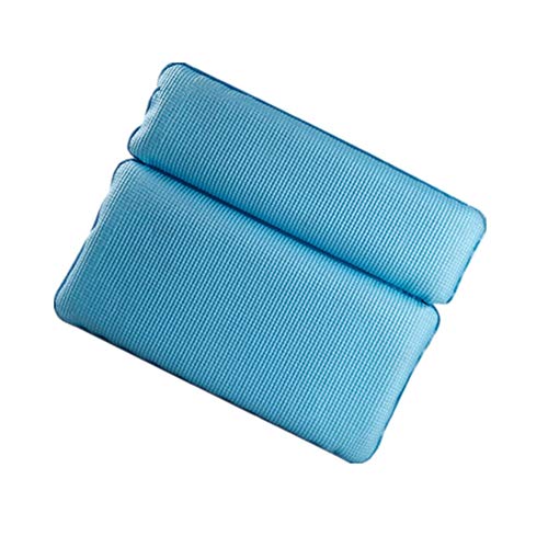 ChengBeautiful Badewanne Kissen Badewanne Und Whirlpool Kissen Kissen Kopfstütze 7 Sauger Badematte Badekissen wasserdichte Spa Badematten (Farbe : Blau, Größe : 37 x 29cm) von ChengBeautiful