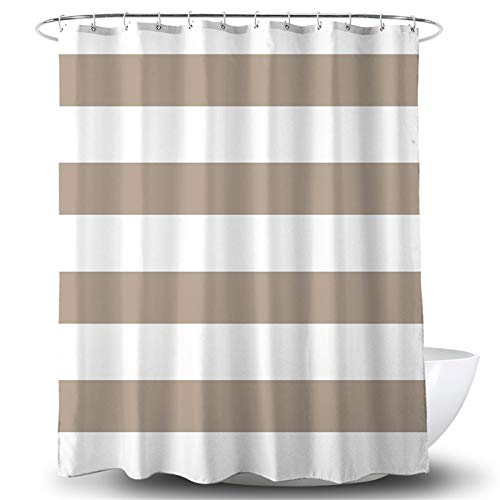 ChengBeautiful Duschvorhang Gedruckt Streifen Duschvorhang Wasserdichtes Starke Polyester Badezimmer Sanitär Partition Vorhang (Farbe : Photo Color, Size : 200x180cm) von ChengBeautiful