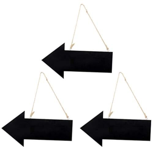 3 x Pfeil-Kreidetafel-Schilder mit Schnur zum Aufhängen, Richtungsschilder, DIY-Nachrichtenbrett für Wanddekoration 3 x Pfeil-Kreidetafel-Schilder mit Schnur zum Aufhängen, Richtungsschilder, DIY-Nachrichtenbrett für Wanddekoration von ChengChengJin