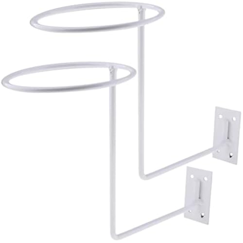 ChengChengJin 2 x Wandmontierter Metall-Helmhalter für Mäntel, Hüte, Helm-Display-Haken (weiß) von ChengChengJin
