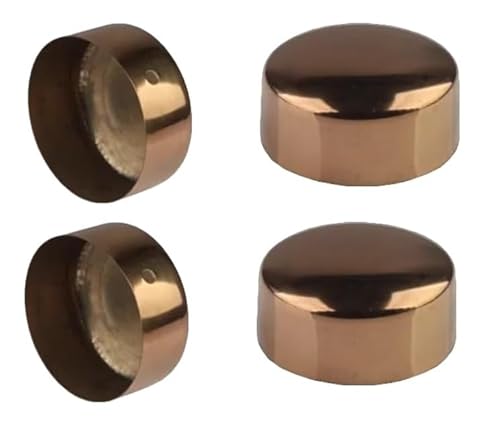 Handlauf-Endkappen, Handlauf-Handlauf-Endstopfen für runde Löcher, Rohrleitung, Armlehne, Dekorbeschläge (45 mm, Roségold), 4 Stück von ChengChengJin