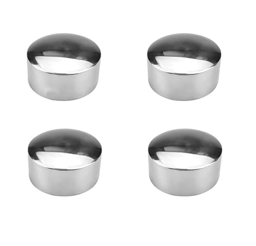 Handlauf-Endkappen, Handlauf-Handlauf-Endstopfen für runde Löcher, Rohrleitung, Armlehne, Dekorbeschläge (45 mm, Silber), 4 Stück von ChengChengJin