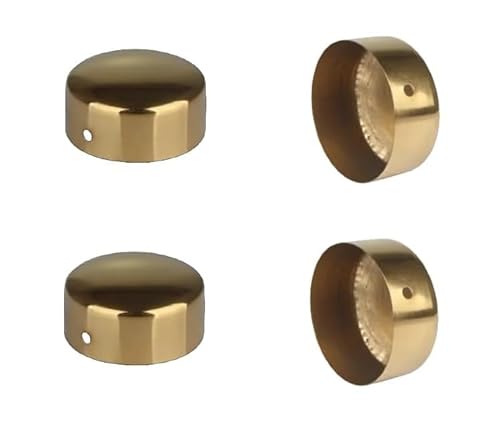 Handlauf-Endkappen, Handlauf-Handlauf-Endstopfen für runde Löcher, Rohrleitung, Armlehne, Dekorbeschläge (Gold, 60 mm), 4 Stück von ChengChengJin