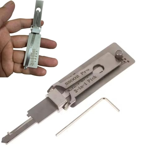 Ma/Ster Schlüssel-Decoder, Lockpicking-Werkzeug, 2-in-1 Edelstahl-Schlüssel-Aufhebe-Werkzeug, Edelstahl-Schlüssel-Decoder, Lo/cksmith-Werkzeuge, Lockpicking und Schlüsselleser, von ChengJin