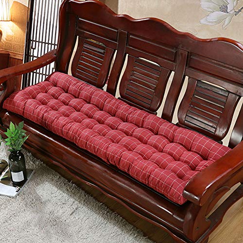 Bankauflage für draußen, dicke Sitzmatte, 160 x 55 cm, rechteckiges Bankkissen, weiches Chaiseschaukel-Auflage für 2- und 3-Sitzer-Gartenstühle aus Metall oder Holz von Chenge