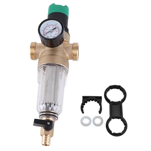 Messingwasserdruckreduzierer mit 40 Mikrometernfilter, G1 G1/2 -Stecker für Haushaltswassergeräte von Chenglanhsjg