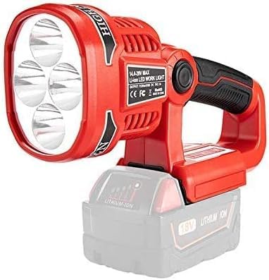 M18B LED Lampe, für Milwaukee Licht 18V Taschenlampe Torch, Geeignet für Milwauke-Akkus 14.4V- 20V Geeignet Lithiumbatterien 48-11-1820/48-11- 1822/48-11-1828, für M18 Licht für Wandern Notfälle von Chengsuwei