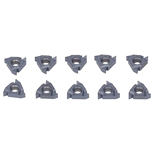 10Pcs Carbide Turning Insert Set, CNC Lathe Tool, Hardness Stable Milling Insert for Steel and Stainless Steel, 16NR AG60 EM598 Model with Storage Box, Carbide von ChengyuWei