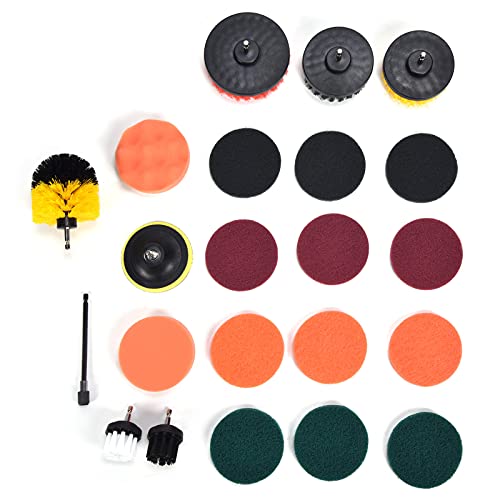 22pcs Bohrbürstenbefestigungskit, Elektrobohrbürste -Set mit Peeling Pads Schwamm Scrubberbürste, Kit für die Entfernung des Wandbodenstaubs, beinhaltet 6 Bürsten 12 Scheuer 22pcs Bohrbürstenbefestigungskit, Elektrobohrbürste -Set mit Peeling Pads Schwamm Scrubberbürste, Kit für die Entfernung des Wandbodenstaubs, beinhaltet 6 Bürsten 12 Scheuer von ChengyuWei