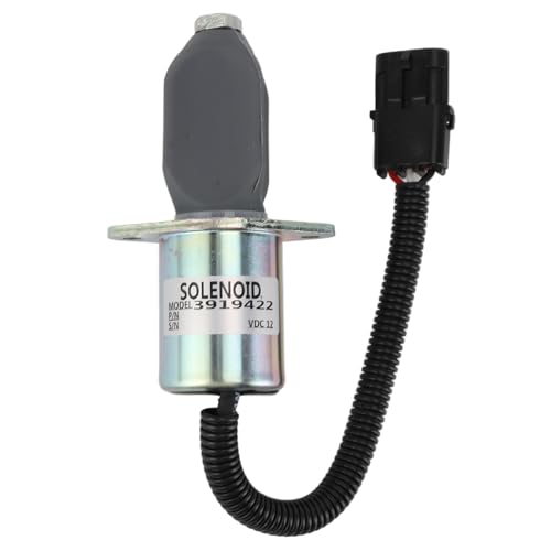 3919422 12V Fuel Shutoff Solenoid Valve, Generator Shutdown Solenoid, Fuel Stop Solenoid Valve with Interference, Install for Industrial Automation von ChengyuWei