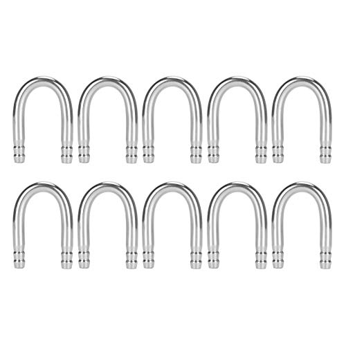 ChengyuWei 10pcs Fischtank U Form Ellbogenrohr, Edelstahlmaterial, langlebig und Verschleiß, leicht zu installieren, für Aquariumsauerstoffpumpe CO2 -Schläuche von ChengyuWei