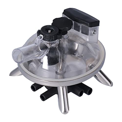 ChengyuWei Cow Milk Collector 240ML, Milking Machine Accessory with Stainless Steel Base, Installation, Capacity for Efficient Milking, Safe Material, Durably and Strong von ChengyuWei