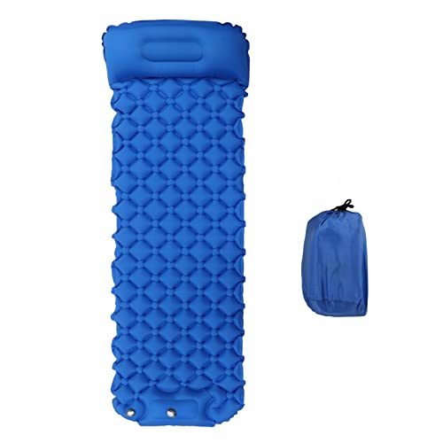 ChengyuWei Inflatable Sleeping Mat for Camping and Backpacking, Built in Pump for Quick Inflation, and Water Proof Material, Compact and Durably (Dark Blue) von ChengyuWei