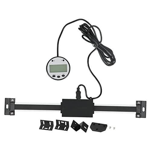 Digital Readout Linear Scale, Stainless Steel Aluminum Alloy Digital LCD Display, 001mm. Resolution for Lathe Milling Machines, Industrial Digital Readout with Strong Base (0-200mm) von ChengyuWei