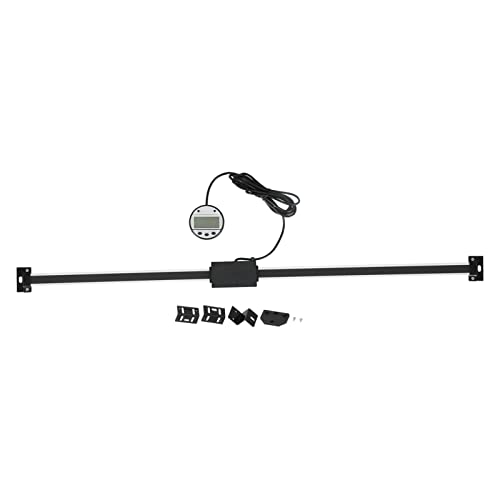 Digital Readout Linear Scale, Stainless Steel Aluminum Alloy Digital LCD Display, 001mm. Resolution for Lathe Milling Machines, Industrial Digital Readout with Strong Base (0-600mm) von ChengyuWei
