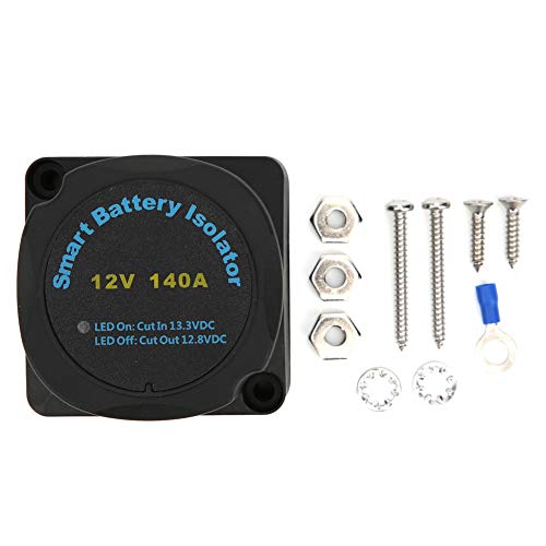 Double Isolator Automatic Charging Sensitive Relay, Dual Battery Isolator Kit, Distribution and Control Equipment, 140A 12V Dual Isolator with Consumption for Marine RV Truck von ChengyuWei