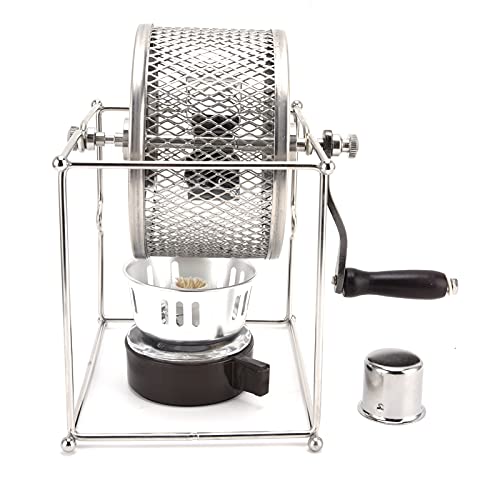 Durably Manual Coffee Roaster, Heat‑ Stainless Steel Bean Roasting Machine, Rectangular Support for Roasting Heights, Observation Window, Exquisite Roasting of 200‑250g Beans von ChengyuWei