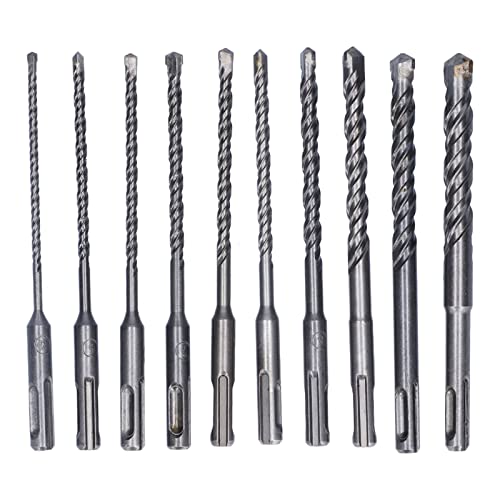 Mauerwerk Bohrer Bit Set, Carbid -Tipp -Rotary Hammer -Bohrer, 10 -teilige Betonbohrmaschine Bit Set mit Aufbewahrungsbox, Yg8c Wolfram Carbid -Tipp für Ziegel Mauerwerk Mauerwerk Bohrer Bit Set, Carbid -Tipp -Rotary Hammer -Bohrer, 10 -teilige Betonbohrmaschine Bit Set mit Aufbewahrungsbox, Yg8c Wolfram Carbid -Tipp für Ziegel Mauerwerk von ChengyuWei