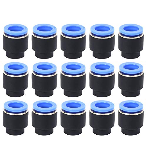 PPF12 Pipe Plug, 50PCs Air Pipe Plug with Oval Release, Pneumatic for Industrial Appliances, Quick Insert Brass Pipe with PTFE Leak Proof Coating, 12mm von ChengyuWei