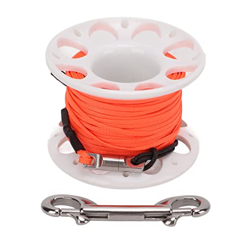 Plastic Finger Spool Reel with Double End Snap, Orange 15M Line for Wreck Scuba Diving, Lightweight and Portable Design, Easy Installation, Durable and Long Service Life Plastic Finger Spool Reel with Double End Snap, Orange 15M Line for Wreck Scuba Diving, Lightweight and Portable Design, Easy Installation, Durable and Long Service Life von ChengyuWei