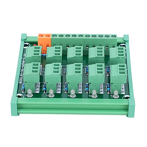 Terminal Block 3 Wire 10 Channel Acquisition Board, DIN Rail Terminal Block Connector, NPN PNP Output KP 10L Gther C, 3.81mm Terminal Spacing, 0.5A Onboard Rated Current, von ChengyuWei