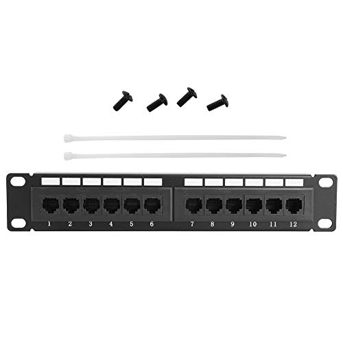 UTP CAT6 12Port Cable Rack, Network Data Patch Panel, 12Port RJ45 Ethernet Panel Without Bracket, High Performance Patch Panel for Network Wiring, with 800 Insertions, PPOPC von ChengyuWei