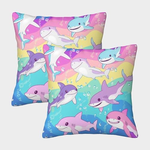 ChengzeTCo Delfin Gemusterte Kissenbezüge, 2er Pack, Geeignet Für Living Room Accent Und Bedroom Comfort, Leicht Zu Reinigen 40x40cm von ChengzeTCo