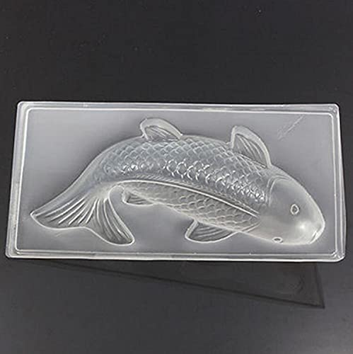 Chenhan Spritztüllen Set 3D Kunststoff Koi Kuchen Fisch Schokoladenform Pudding Dampfkuchen DIY Seife Handgemachte Sugarcraft-Form Backen Dekoration Werkzeuge (Color : Large Koi Fish) von Chenhan