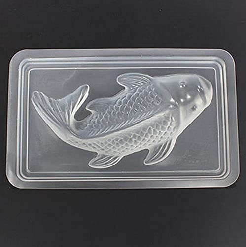 Chenhan Spritztüllen Set 3D Kunststoff Koi Kuchen Fisch Schokoladenform Pudding Dampfkuchen DIY Seife Handgemachte Sugarcraft-Form Backen Dekoration Werkzeuge (Color : Medium Koi Fish) von Chenhan