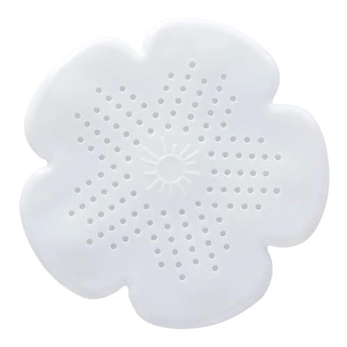 Blumenform Küchenspüle Abfluss Silikon Haarfänger Badezimmer Stopper Siebe Duschabdeckung Becken Spüle Filter Bodenablauf(WHITE) von Chenhj