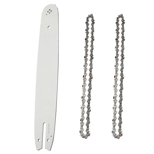 Chenhj 14 Zoll Kettensägen-Kettenführungsschiene + 2 Sägeketten 3/8 LP, Kompatibel Mit STI&HL 017 MS170 MS171 Kettensäge von Chenhj