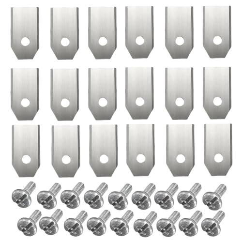 Chenhj 18/30 STÜCKE Grasschneider-Reparaturzubehör Edelstahl-Schneidklingen 0,7 MM Scharf Kompatibel Mit Husq&Varna Automower(18PCS Silver) von Chenhj