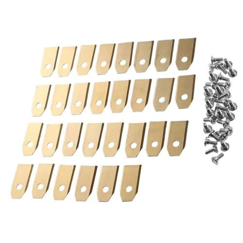 Chenhj 18/30 STÜCKE Grasschneider-Reparaturzubehör Edelstahl-Schneidklingen 0,7 MM Scharf Kompatibel Mit Husq&Varna Automower(30PCS Gold) von Chenhj