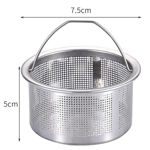 Edelstahl Küchenspüle Sieb Stecker Schließen Loch Becken Spüle Abflussfilter Korb Mit Griff Abfluss Küchenzubehör(5cm) von Chenhj