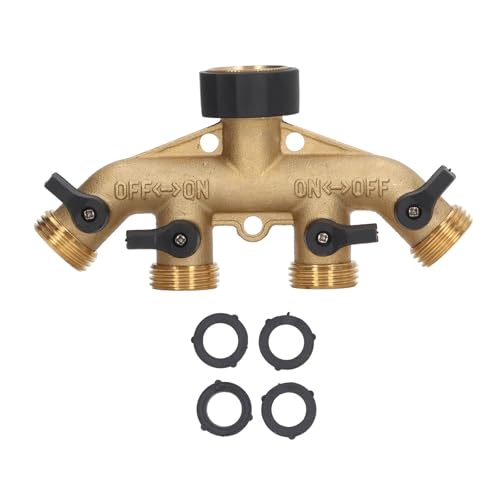 Kugelhahn,4-Wege-Wasserverteiler, Sechskant-Metallstecker Mit Unterlegscheibe For Die Gartenbewässerung Kugelhahn,4-Wege-Wasserverteiler, Sechskant-Metallstecker Mit Unterlegscheibe For Die Gartenbewässerung von Chenhj