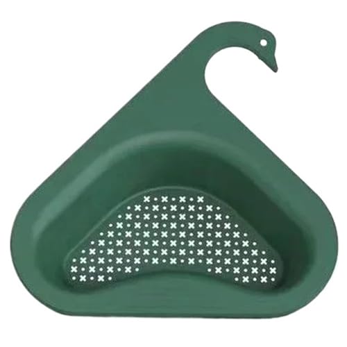 Schwan Abflusskorb Küche Gemüsereinigung Multifunktionales Pool Dreieck Kunststoff Filter Rack Spüle Abflusskorb Sieb Billig(Green) von Chenhj