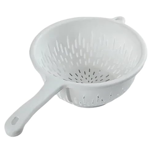 Spüle Wasserfilter Küche Abtropffläche Korb Kunststoff Waschen Sieb Sieb Lebensmittel Griff Obst Abtropfschale Gemüse(White) von Chenhj