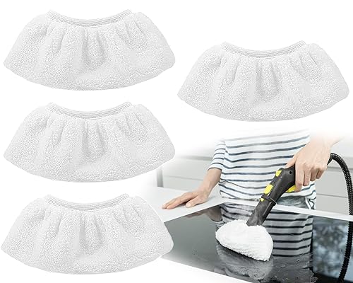 4 Stück Ersatz-Mikrofaser-Tuchset Kompatibel für Kärcher, Ersatzbezug Tücher für Handdampfreiniger, Kärcher Dampfreiniger EasyFix SC 2, SC 3, SC 4, SC 5 von Chenivesss