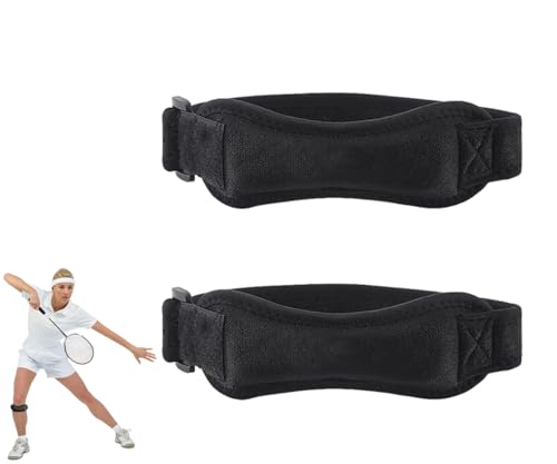 Chenivesss 2 x Patellasehnenbandage, Verstellbare Kniebandage für Sport & Fitness, Mit Klettverschluss, Unterstützung bei Patella-Sehnenentzündung, Ideal für Laufen, Basketball, Fußball, Volleyball von Chenivesss