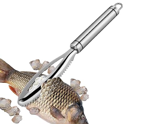 Chenivesss Edelstahl Fischentschupper,Profi Fisch Entschupper,für Garnelen Fischschuppen, 304Edelstahl Fischschuppen Fisch Scaler Entferner von Chenivesss