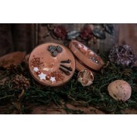 Maxi Teelicht Winterzauber Apfel - Zimt Mit Pyrit von ChenoasZaubergarten