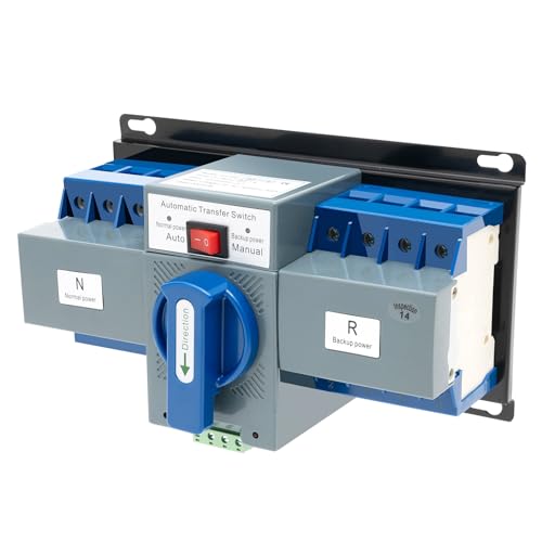 ATS Dual Power Automatic Transfer Switch Blue Grey 63A 4P Generator Switch 50HZ/60HZ Emergency Power Generator Geeignet für Haushalte, Bürogebäude und öffentliche Einrichtungen ATS Dual Power Automatic Transfer Switch Blue Grey 63A 4P Generator Switch 50HZ/60HZ Emergency Power Generator Geeignet für Haushalte, Bürogebäude und öffentliche Einrichtungen von Chensyo
