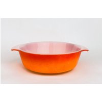 Vintage/Retro Orange Ombre Feuer König Anchor Hocking Milchglas Auflaufform - # 437 1 1/2 Qt von ChenuzAtelier