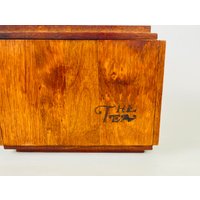 Vintage Baribocraft Canada Zwei-Loch-Griff Top Holz Teebox - Kommt Mit Original-Kunststoffeinsatz von ChenuzAtelier