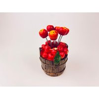 Vintage Charcuterie/Aperitif + Cocktail Utensilien Picks - Apfel Eimer Set Mit Sechs | 6 von ChenuzAtelier