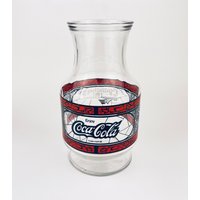 Vintage Coca-Cola Pate Pizza "Buntglas' Saft Krug/Dekanter - Crinkle Glasboden von ChenuzAtelier