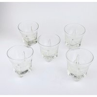 Vintage "Ice" Strukturierte Libbey Brille - Set Von Fünf | 5 Lowball Gläser." von ChenuzAtelier