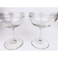Vintage Martini Brille - Geätztes Muster 2Er Set | 2 von ChenuzAtelier