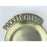 Vintage Messing "Pocket Wechsel' - Münze/Schlüssel Fangen Alle Eingangsbereich Foyer Dekor Gealterte Patina von ChenuzAtelier